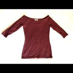 Large neck scoop shirt